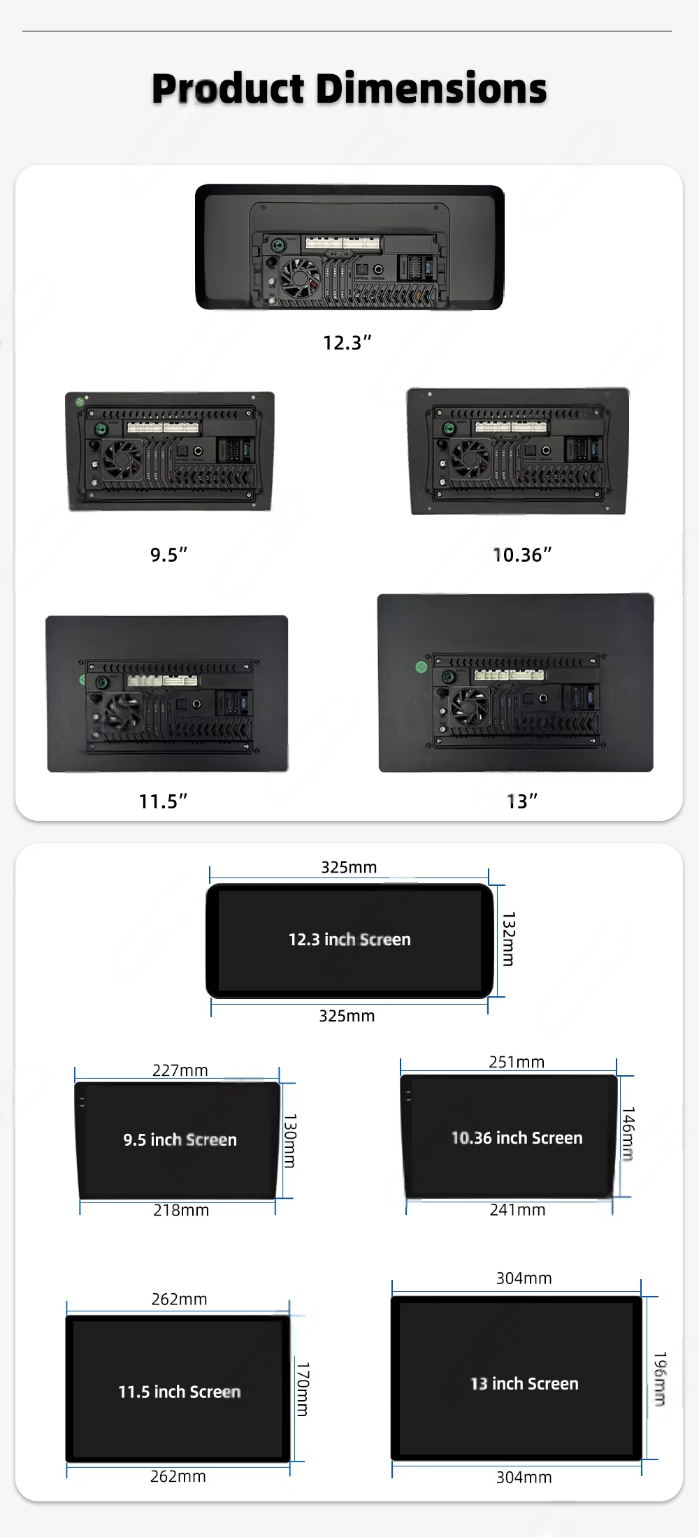 FYT7870 9.5'' 10.3''