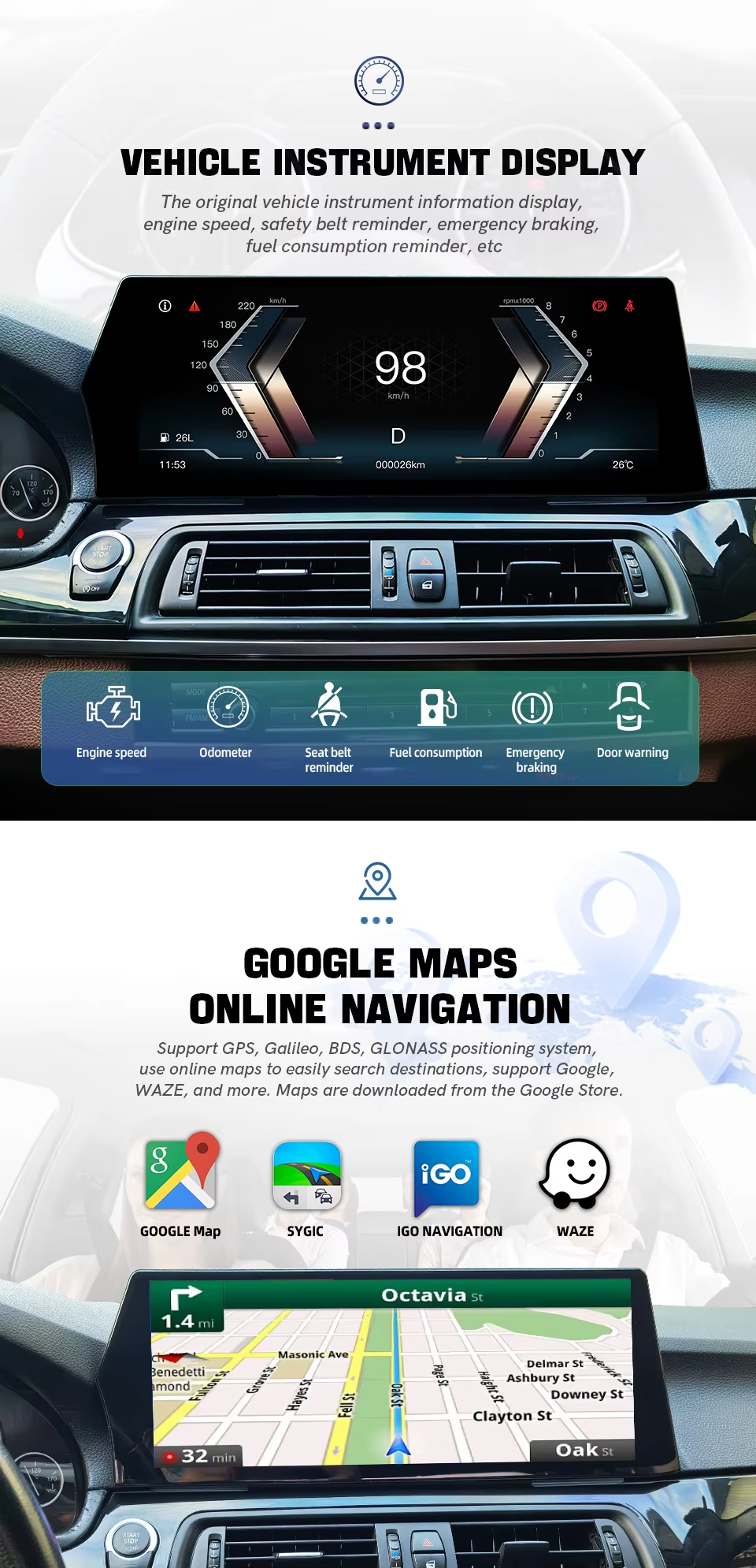 BMW 5series F10 F11 2011-2017 15.5''