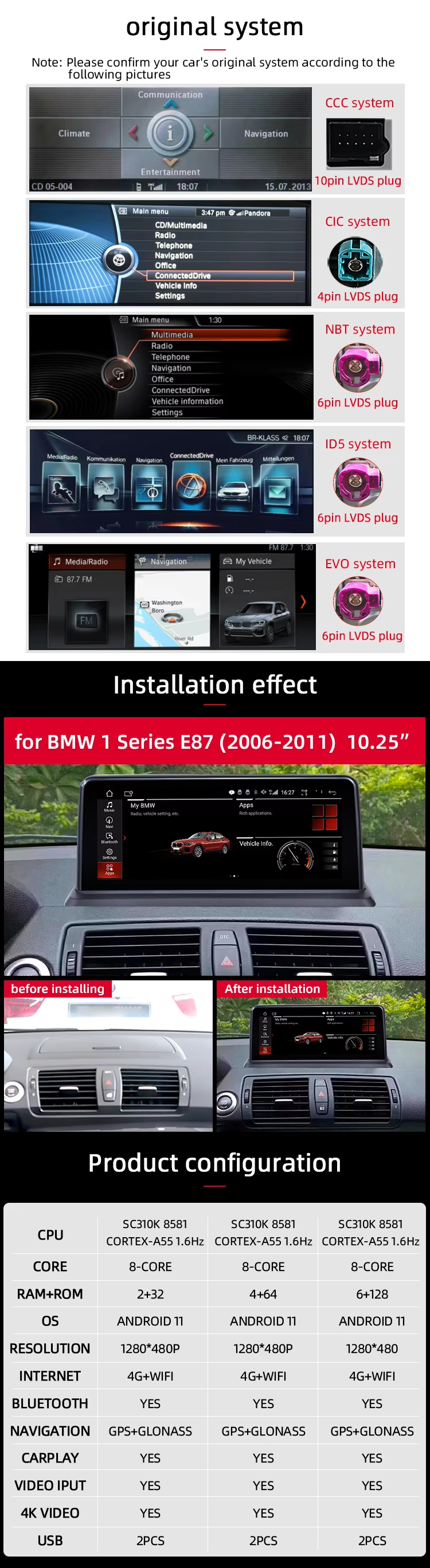 BMW 1Series E87 2006-2011 CIC