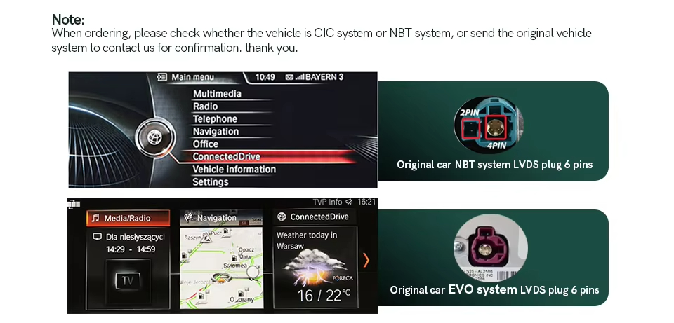 Bmw X1 F48 F49 2016 2019  NBT EVO 12.3''